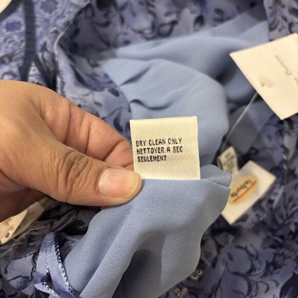 Talbots y2k vintage Silk Wrap Long Maxi Skirt Floral Size 14 - Picture 9 of 12